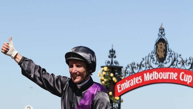 Family affair: Melbourne Cup-winning jockey Damien Oliver.