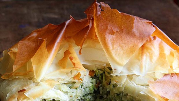 Hearty and festive ... Hugh Fearnley-Whittingstall's zucchini and rice filo pie (link to recipe below).
