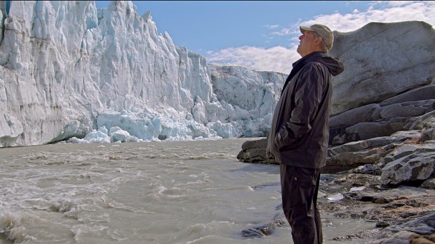Al Gore in Greenland as seen in <i>An Inconvenient Sequel: Truth To Power</i>.