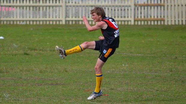 Heartbreaking loss &#8230; Luke O'Neill playing for his beloved Camden Haven Bombers.