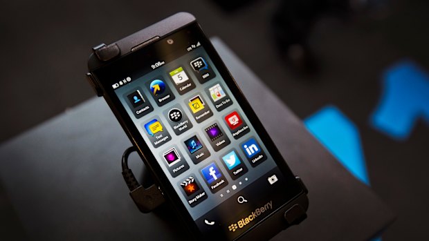 A reversal of fortune: The Blackberry Z10 with the BB10 operating system.