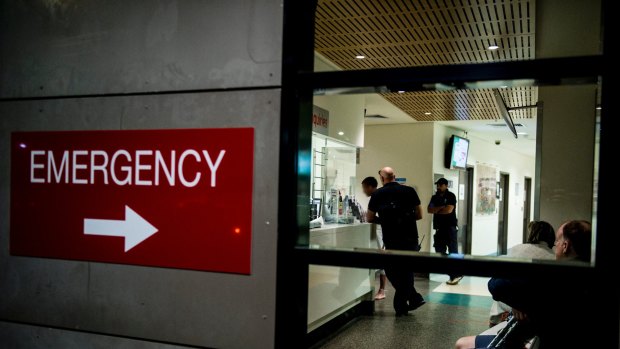 Canberra Hospital's emergency department.