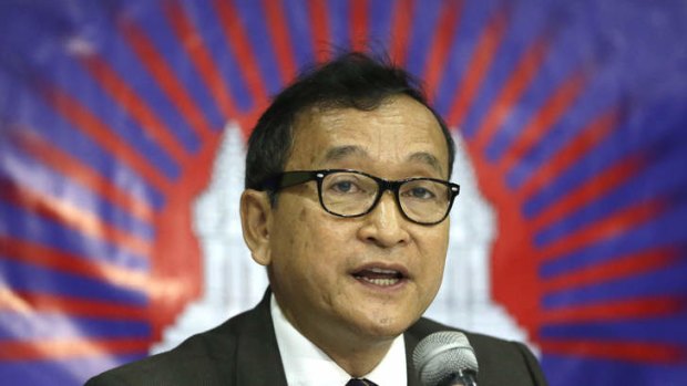 Cambodian opposition leader Sam Rainsy