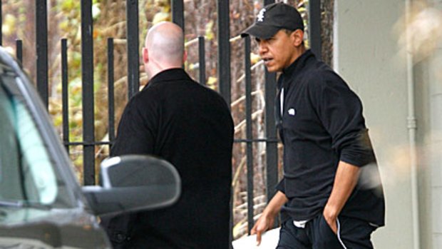 No more anonymity: US President-elect Barack Obama leaves a gym in Chicago on Saturday.