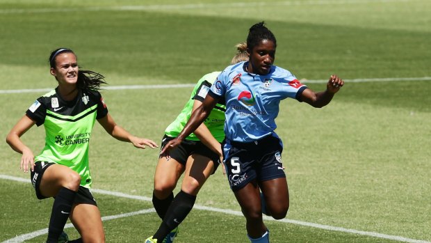Jasmyne Spencer scored a controversial goal in Sydney FC's 1-0 win over Canberra United.