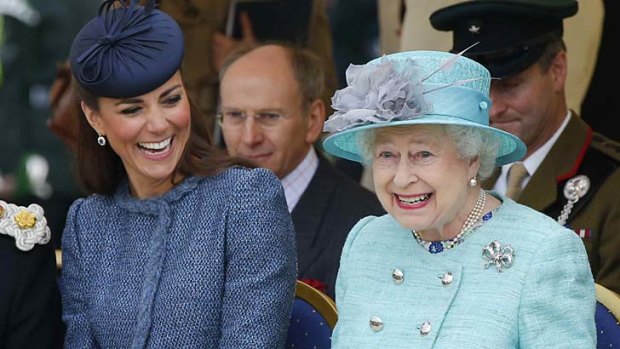Youth appeal ... Kate Middleton and Queen Elizabeth II both resonate with young Australians.