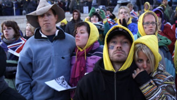 Thousands of Australians and New Zealanders joined the dawn service above Anzac Cove, Gallipoli.