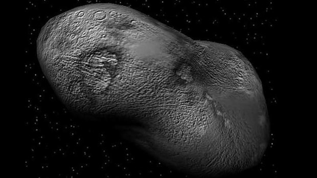An artist's impression of the asteroid Apophis.