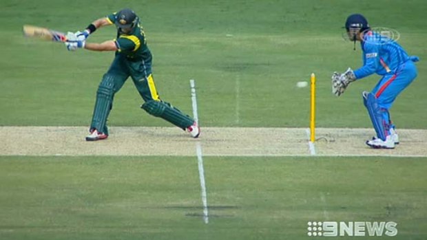 Controversy ... Michael Hussey was eventually recalled to the crease due to an error from the third umpire.