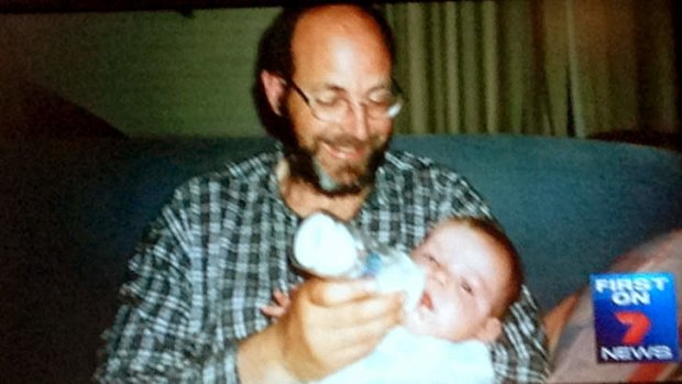 Greg Anderson with his son Luke Batty as a baby.