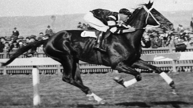 People's champ: the mighty Phar Lap powers to the line for Jim Pike.