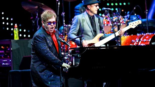 Elton John ... wowed the crowds at the Sydney Entertainment Centre.