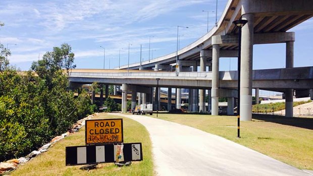 The section of the bikeway remains closed 18 months after the completion of Airport Link.