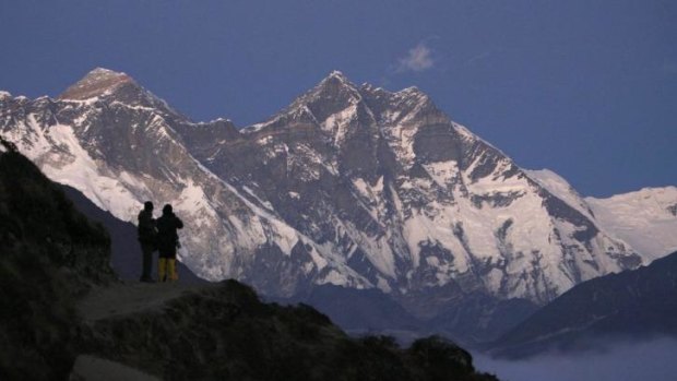 Forbidding peak: Mount Everest seen from Syangboche in Nepal. 