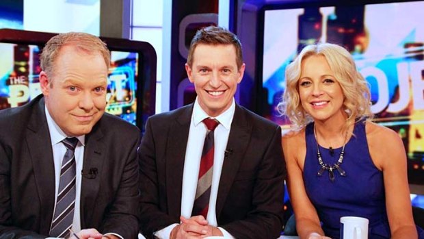 <i>The Project</i> on Ten with Peter Hellier, Rove McManus and Carrie Bickmore.