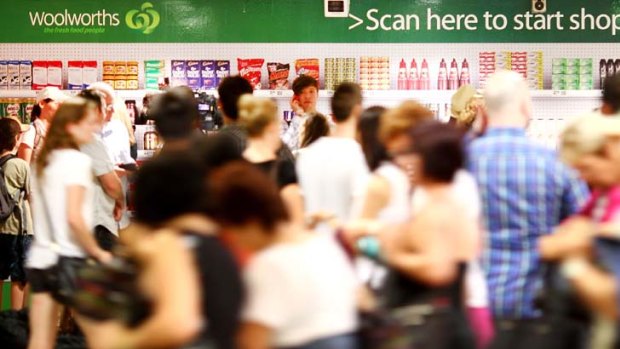 Chain of command &#8230; Woolworths recently installed an app shop for groceries at its smaller sites.