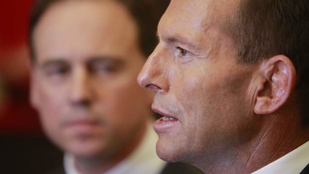 Environment Minister Greg Hunt and Prime Minister Tony Abbott.