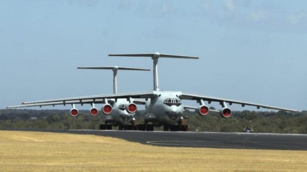 Two Chinese Ilyushin IL-76s aircraft involved in the search for debris from Malaysia Airlines flight MH370.