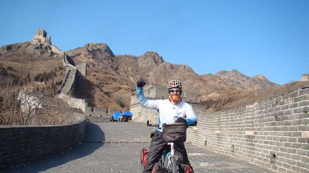 Roei Sadan on the Great Wall of China.