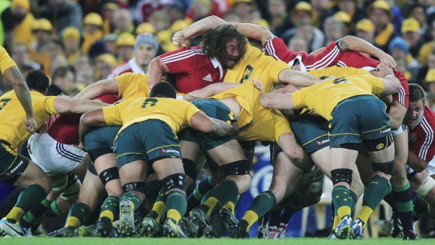 Raw power: Wallabies set-piece coach Andrew Blades says the change will shift the balance back towards technical prowess.