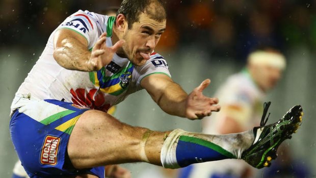 Big kicks: Terry Campese says Canberra has a plan to limit the impact of Greg Inglis.