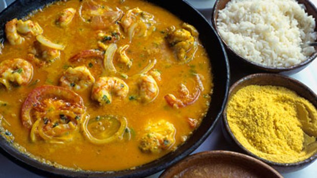 Hot and spicy ... A fish and prawn stew from the Bahia region in Brazil.