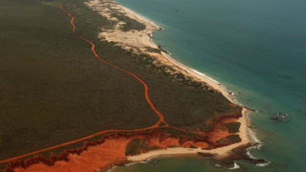 James Price Point, 60 km north of Broome, the site of the proposed LNG hub.