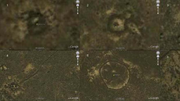 Google Earth screenshots showing some of Professor David Kennedy's finds.