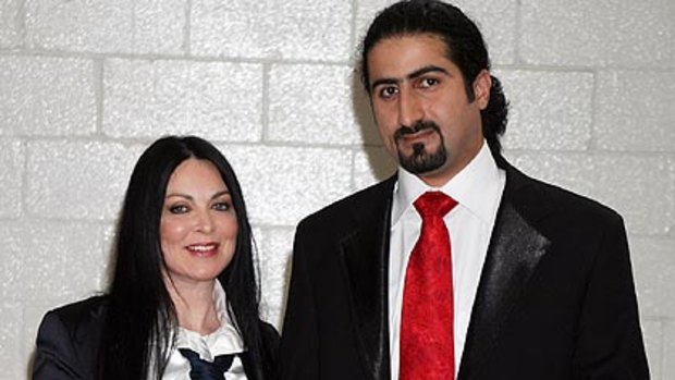 Omar Bin Laden with his wife Jane Felix-Browne.