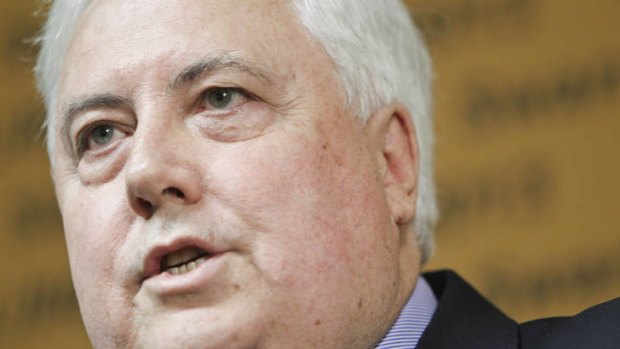 Clive Palmer: 'Policies shouldn't be for sale to the highest bidder.'