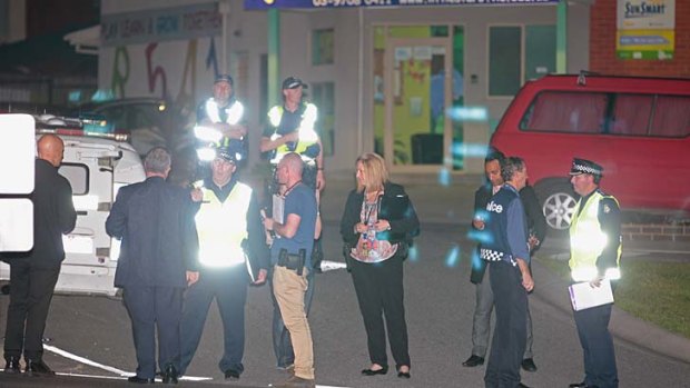 Police at the scene of the Endeavour Hills shooting.