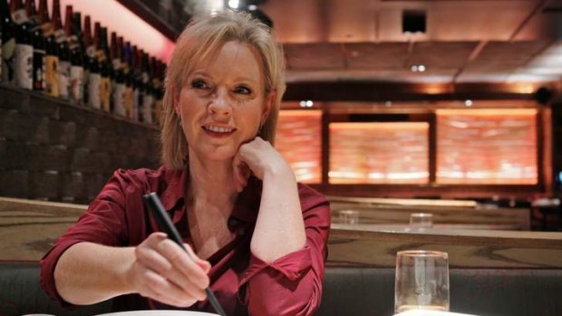 Rebecca Gibney at lunch.