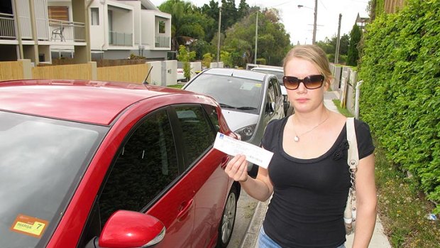 Sarah Sullivan, from Ascot, is upset about being slugged with a $50 parking fine.