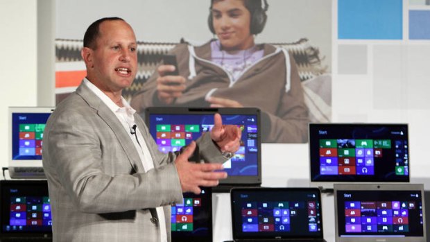 Microsoft corporate vice president Steve Guggenheimer  introduces Windows 8 at Computex in Taipei.