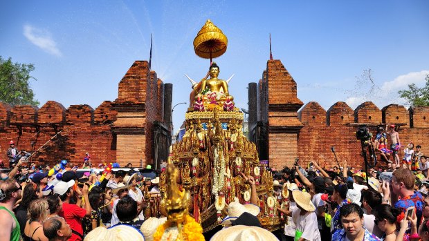 The Chiangmai Songkran festival, the tradition of bathing the Buddha Phra Singh, is held annually in Chiang Mai.