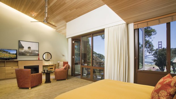 Cavallo Point Lodge, Contemporary suite interior.
