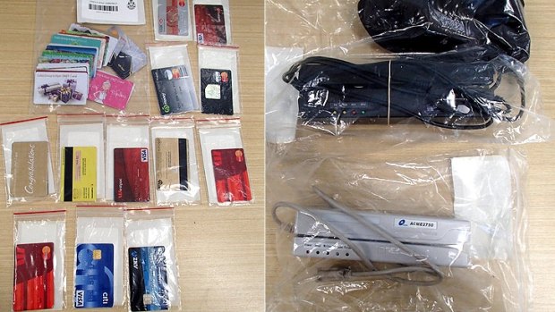 Detectives seized two credit card writing devices
and a large number of gift and credit cards from the East Cannington man.