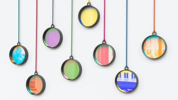 Bi pendants by Jiro Kamata: The jeweller's pieces collect light and turn it into colour.