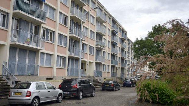 The building in Saint Priest, Lyon, France, in which the bodies of two children aged 5 and 10 years were found dead.