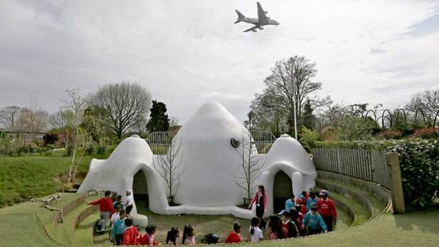 Hounslow Heath infants' school is directly under the flight path of Heathrow's southern runway and outside play for the children is interrupted every two minutes or so by landing aircraft passing over their heads.