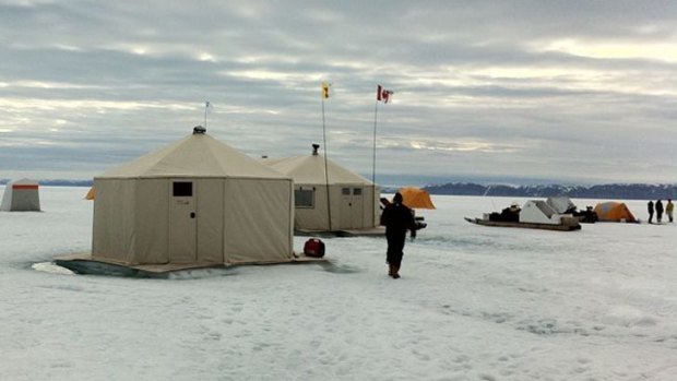 The group was forced to abandon all their equipment on the ice floe.