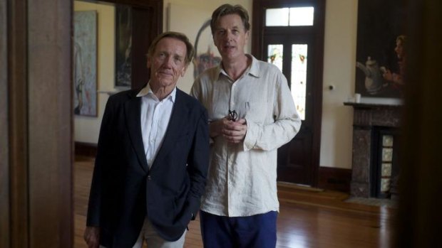 Edmund Capon (left) and Lewis Miller judged this year's Doug Moran National Portrait Prize.
