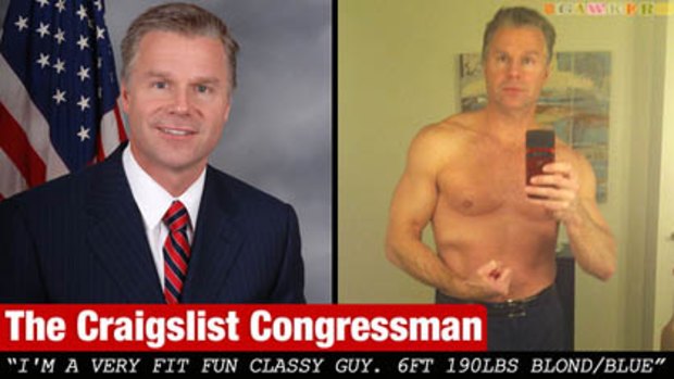 Craigslist congressman resigns after caught cruising net for sex.