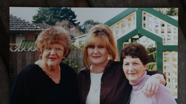 A family photo of Robin with her birth mother Sandra (left) and her adoptive mother Nan.