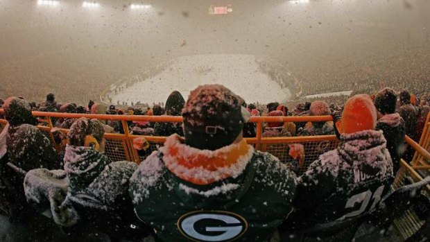 Braving the cold: Green Bay and San Francisco fans will be out in force, whatever the conditions.