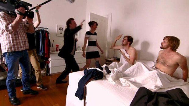 Bamboozled: the TV crew enter the bedroom near the end of the film.