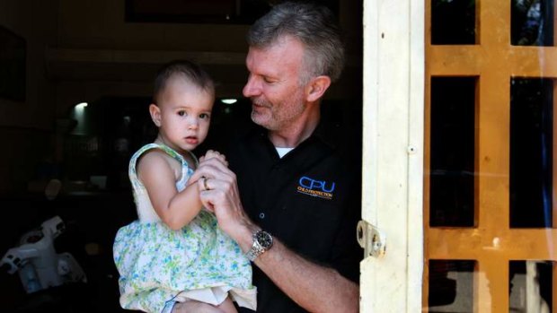All heart: Investigator James McCabe with his daughter Samantha.