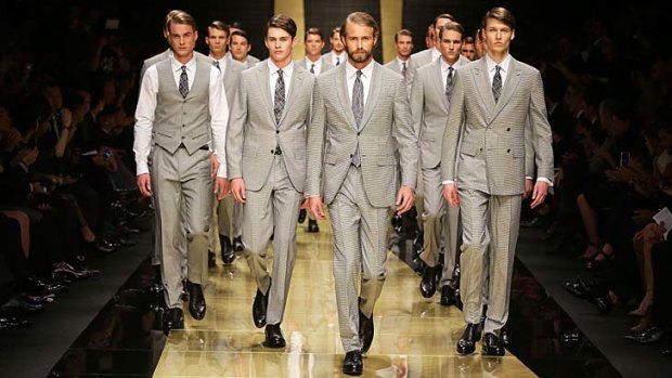 Models showcase designs by Zegna during the 50th Anniversary Wool Awards in Sydney last year.