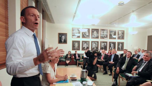 Opposition leader Tony Abbott says the prime minister is "playing the sexism card because she sees the end game coming."