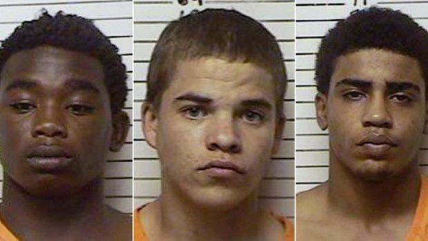 From left, James Francis  Edwards Jr., 15, Michael Dewayne Jones, 17, and Chancey Allen Luna, 16, all of Duncan, Oklahoma.